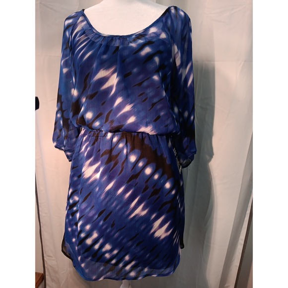 Vintage‎ Express Y2k Boho 90s Cami Sheer Overlay Mini Dress Nwt Small Petite - Picture 1 of 10